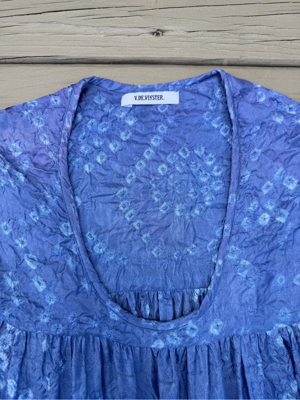 V.DE.VINSTER Blue Floral Tiered Maxi Dress size S - Picture 3 of 16